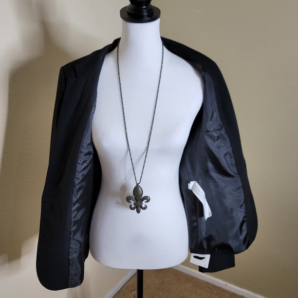 NWT ZARA Inverted Blazer, Size 06 /38 Women's Jacket Black NEW - Picture 4 of 12